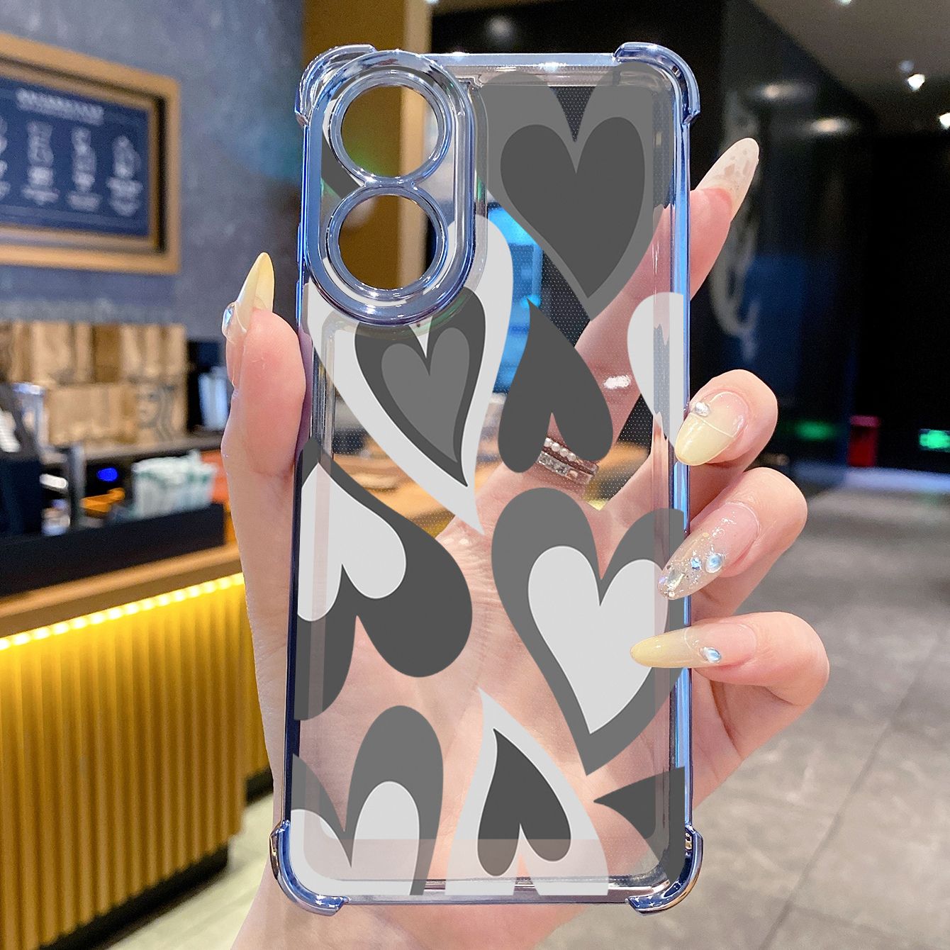for OPPO A38 A5 Pro Realme C63 C51 C75 VIVO Plating Phone Case Shockproof Cover Heart Lips XO