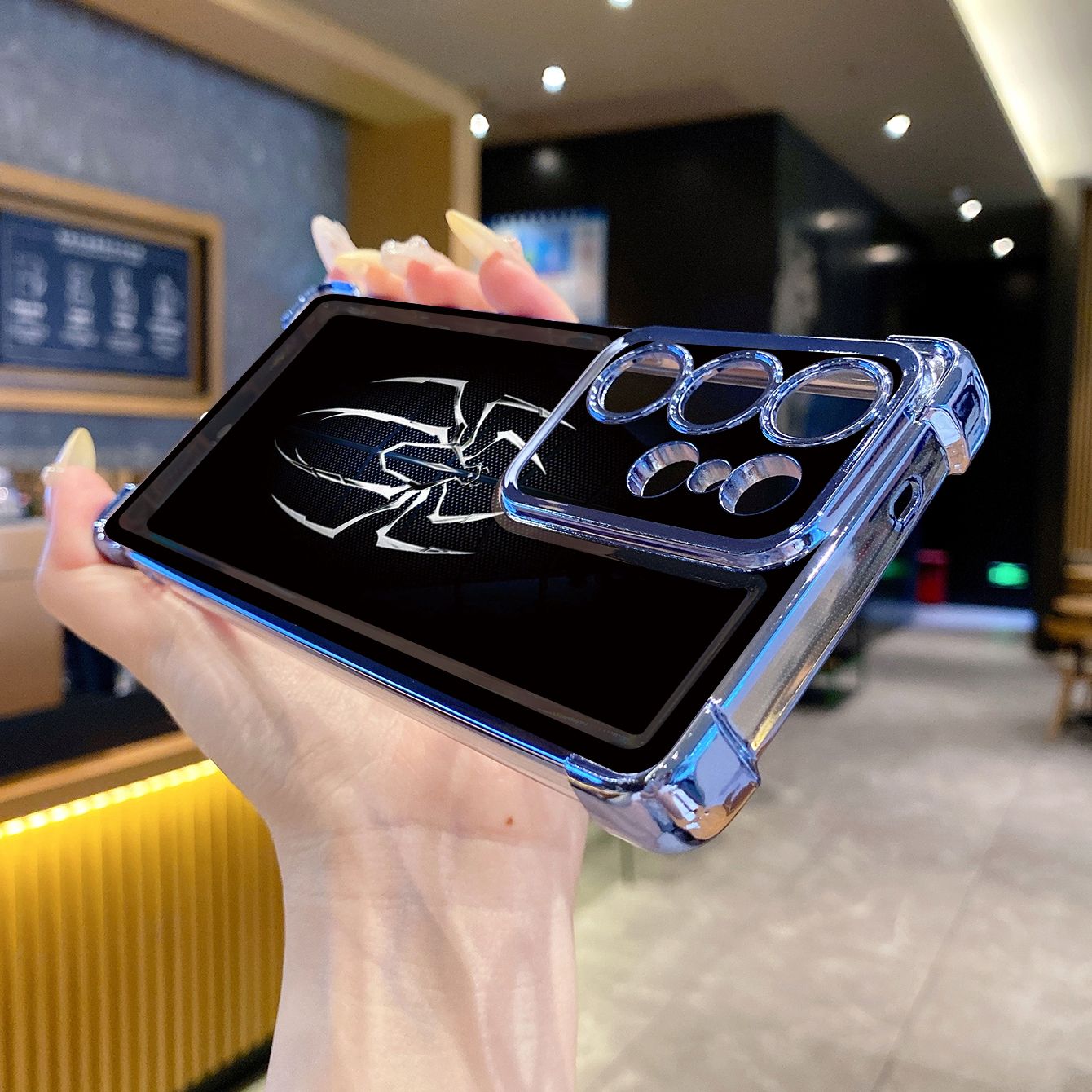 for Samsung Galaxy S26 Ultra S25 Edge S24 Plus A55 Plating Phone Case Shockproof Cover Spide