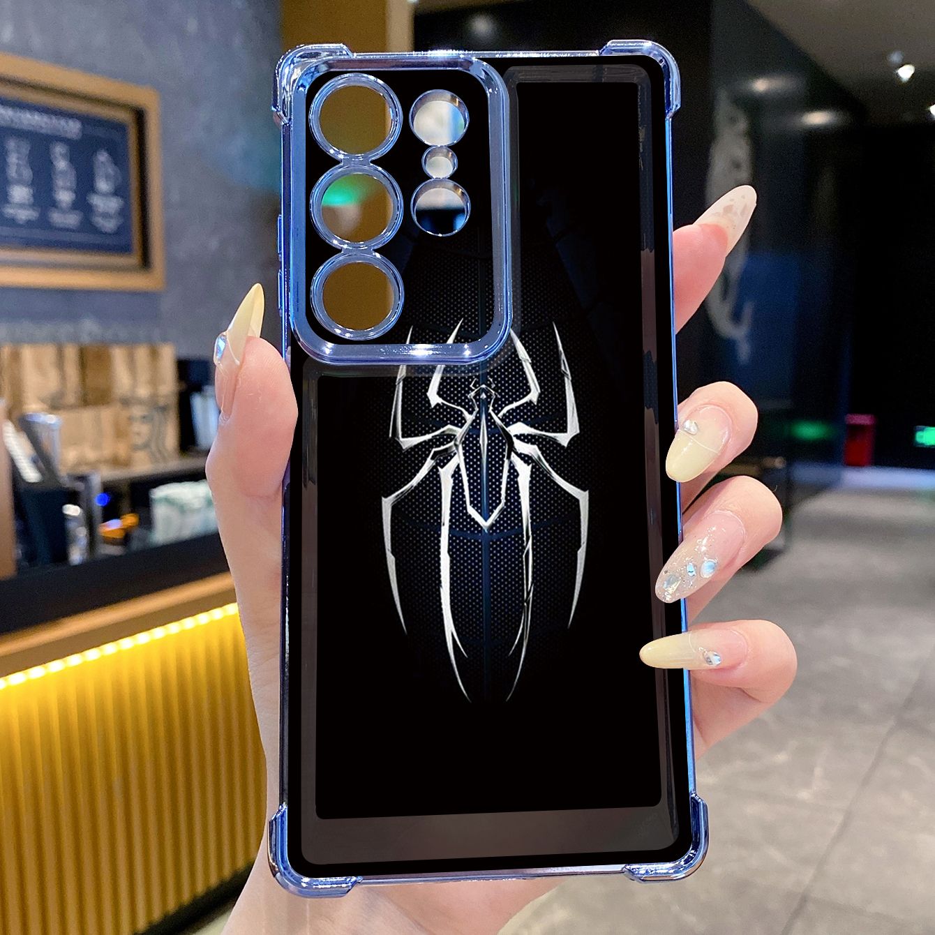 for Samsung Galaxy S26 Ultra S25 Edge S24 Plus A55 Plating Phone Case Shockproof Cover Spide