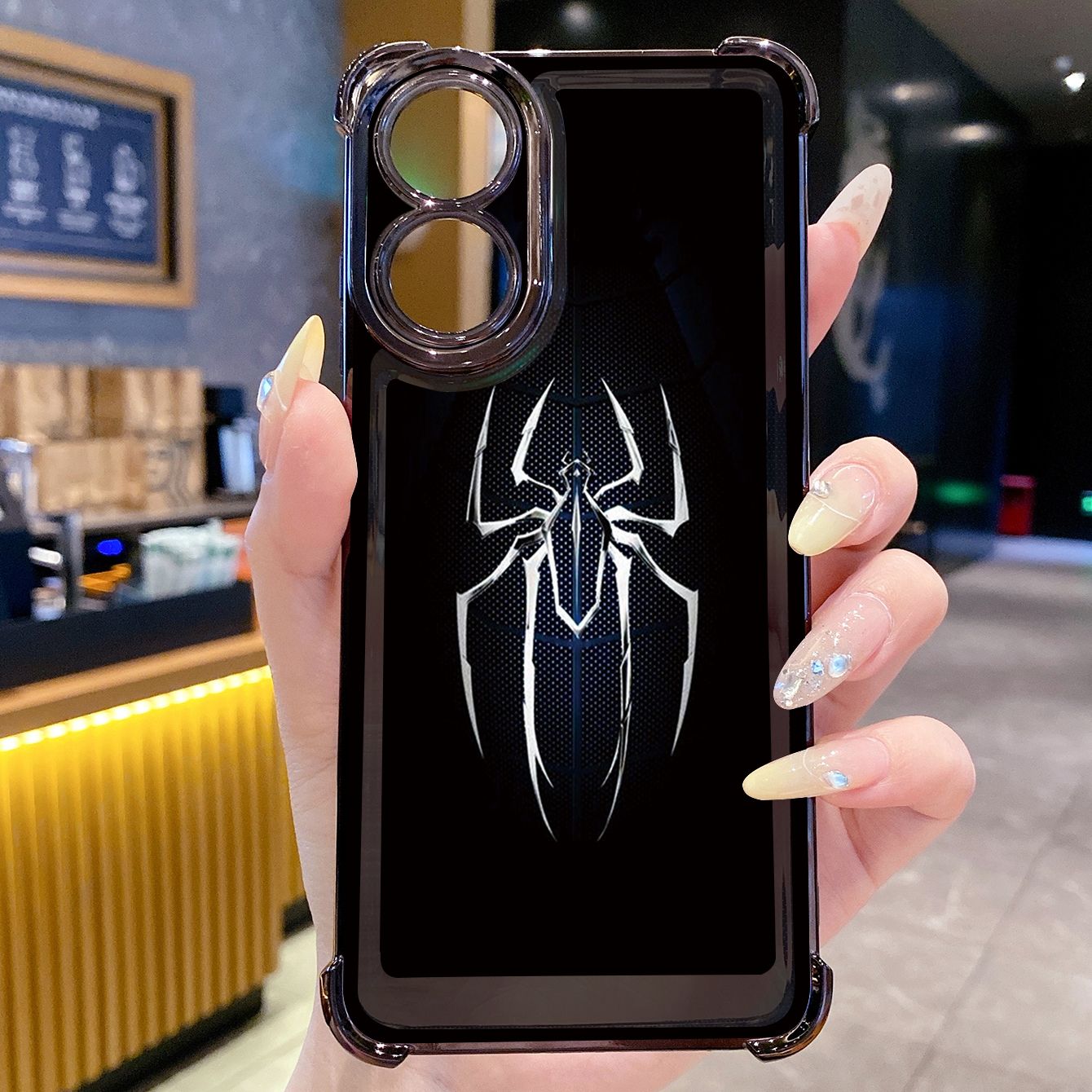 for OPPO A38 A5 Pro Realme C63 C51 C75 VIVO Plating Phone Case Shockproof Cover Spide