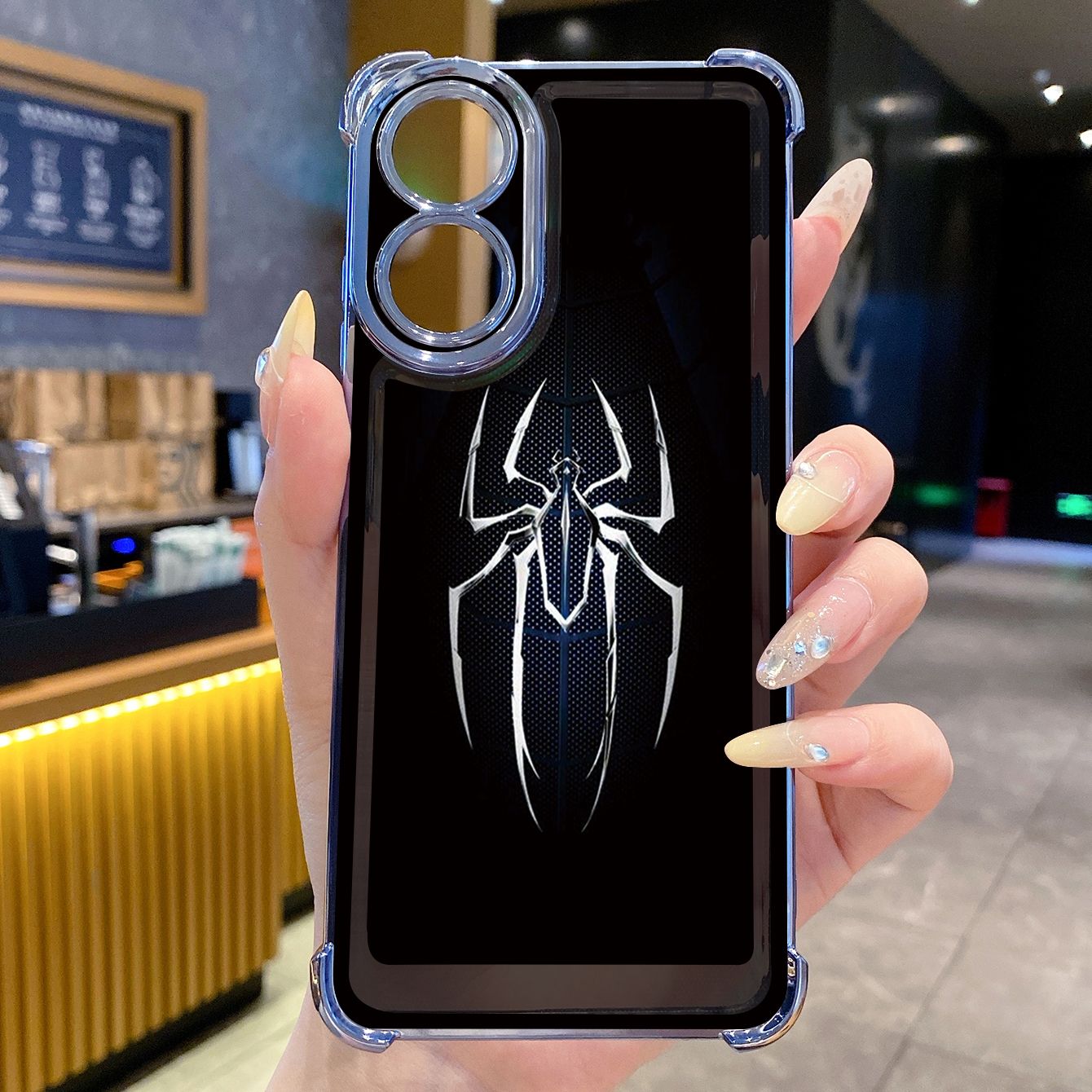 for OPPO A38 A5 Pro Realme C63 C51 C75 VIVO Plating Phone Case Shockproof Cover Spide