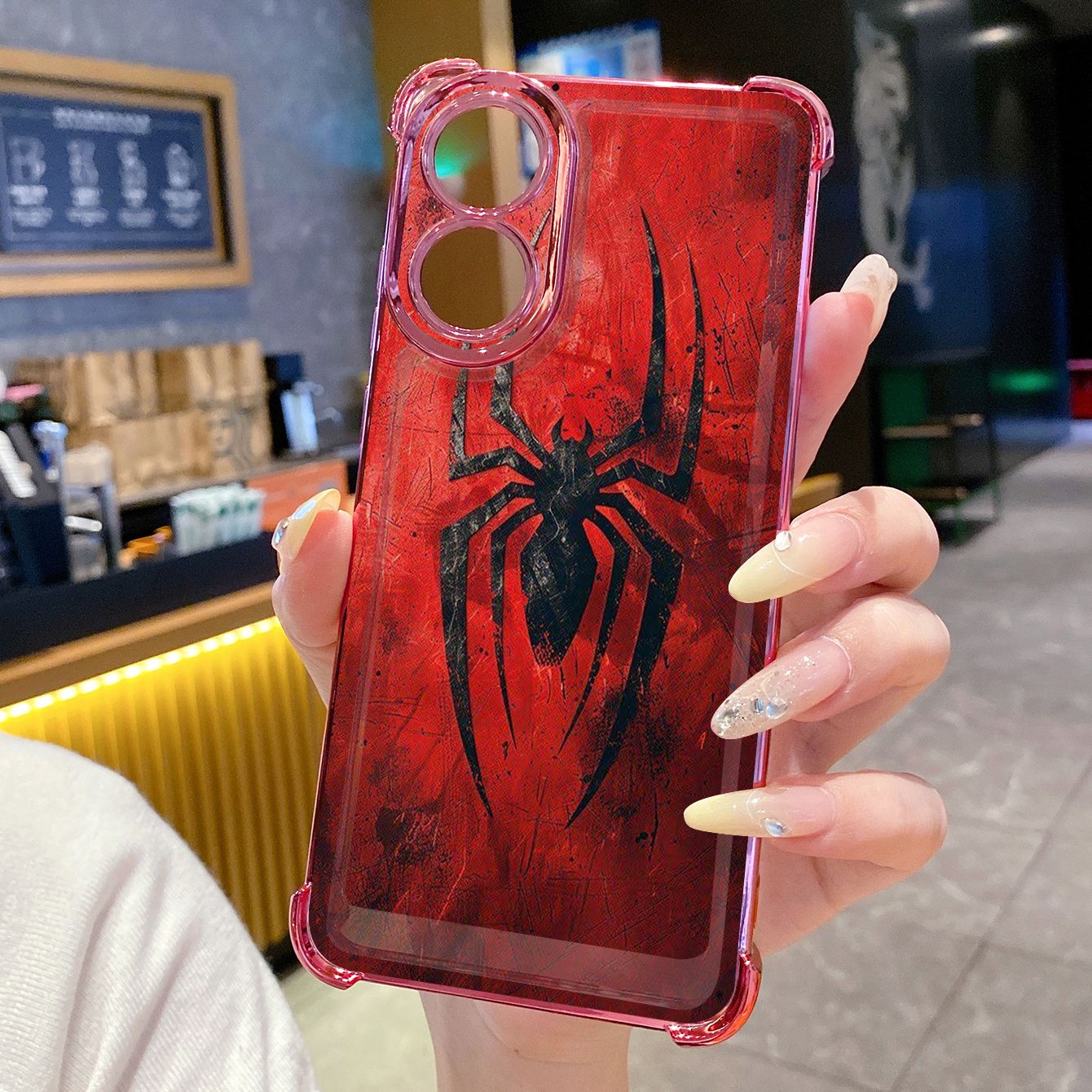 for OPPO A38 A5 Pro Realme C63 C51 C75 VIVO Plating Phone Case Shockproof Cover Spide