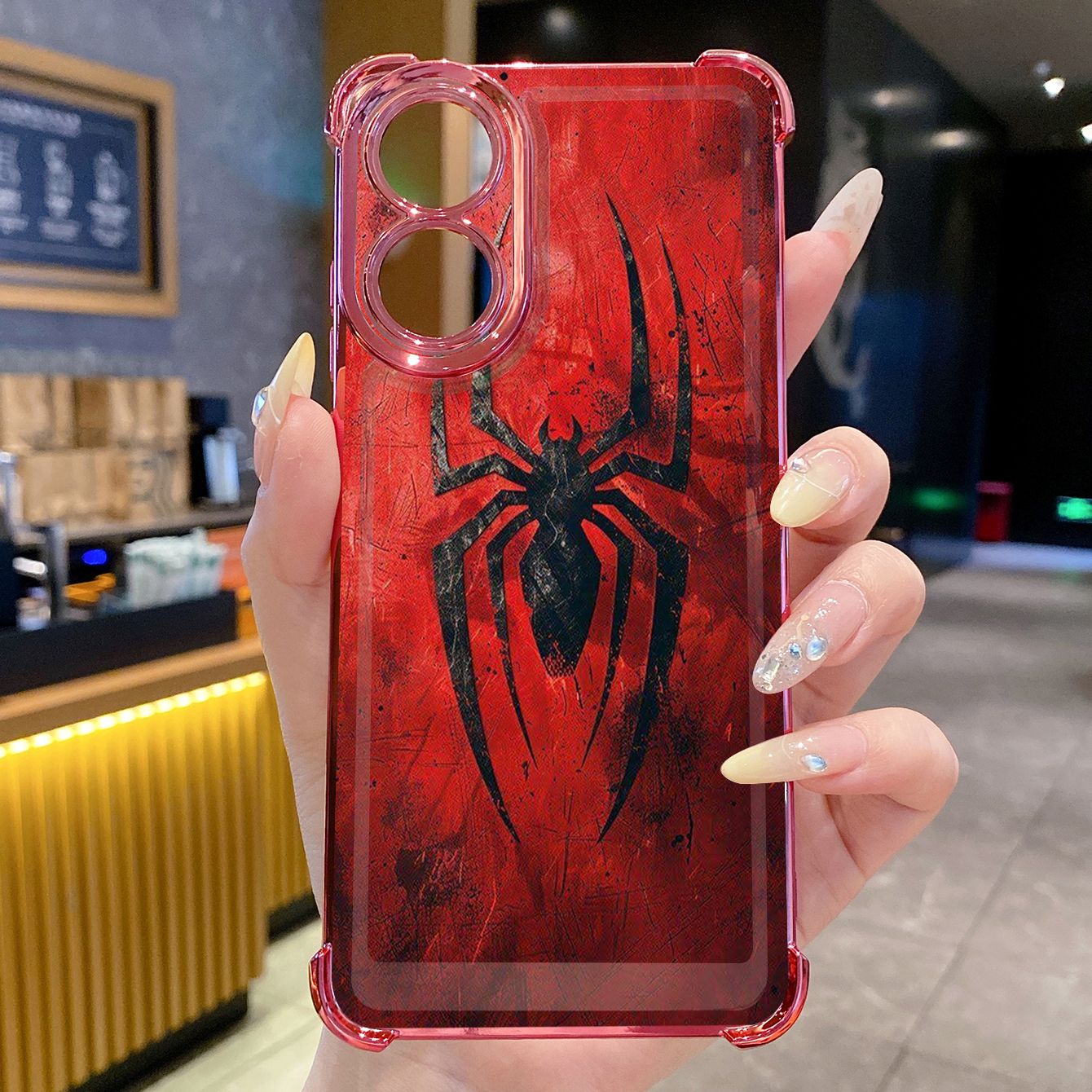 for OPPO A38 A5 Pro Realme C63 C51 C75 VIVO Plating Phone Case Shockproof Cover Spide
