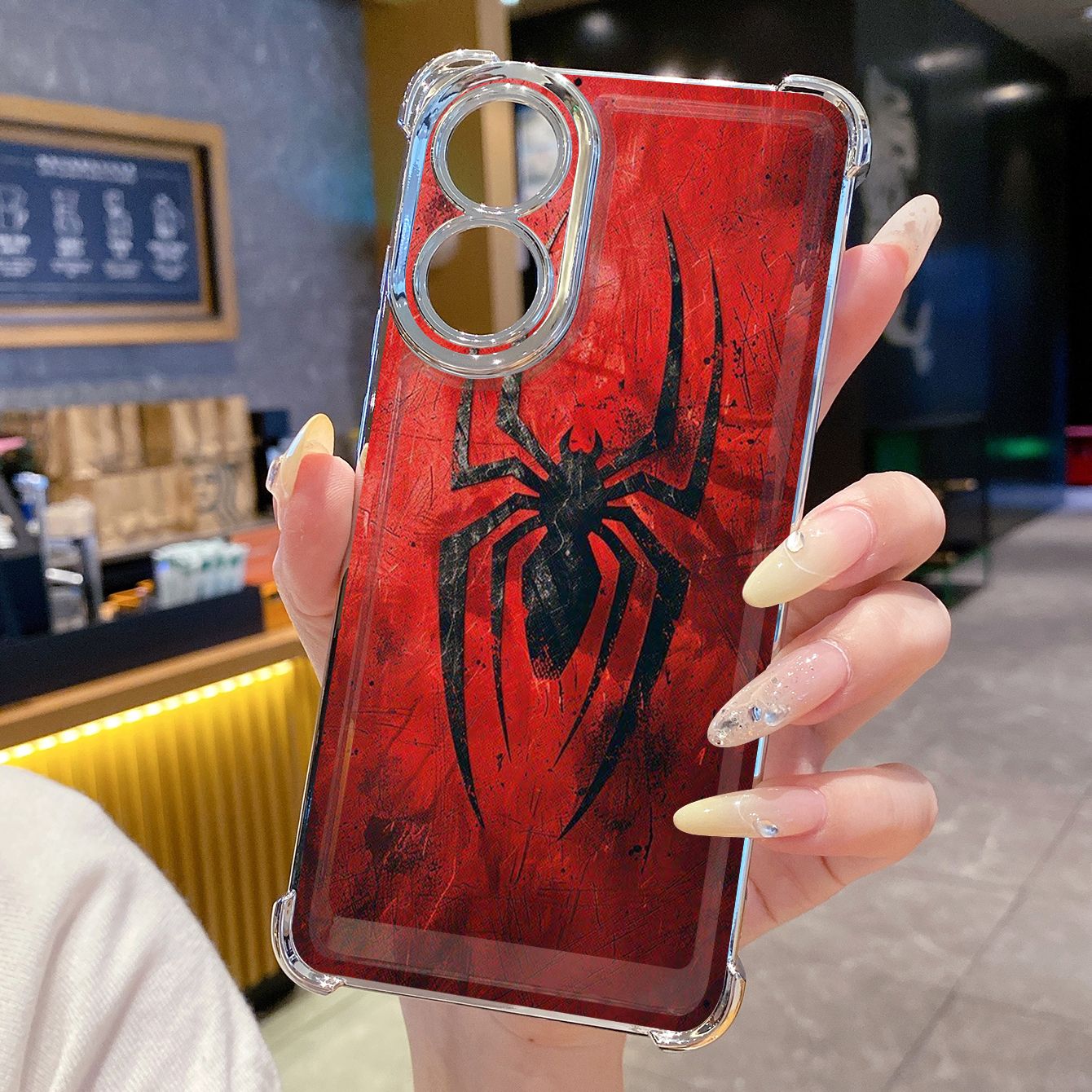 for OPPO A38 A5 Pro Realme C63 C51 C75 VIVO Plating Phone Case Shockproof Cover Spide