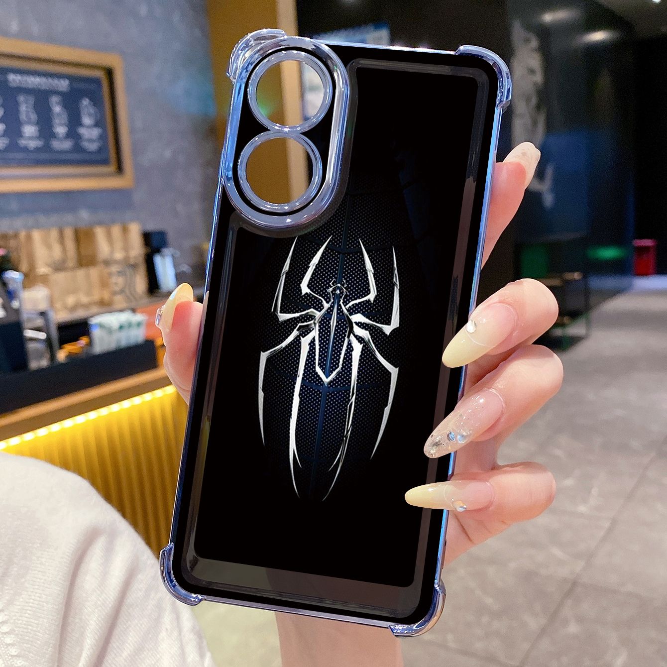 for OPPO A38 A5 Pro Realme C63 C51 C75 VIVO Plating Phone Case Shockproof Cover Spide