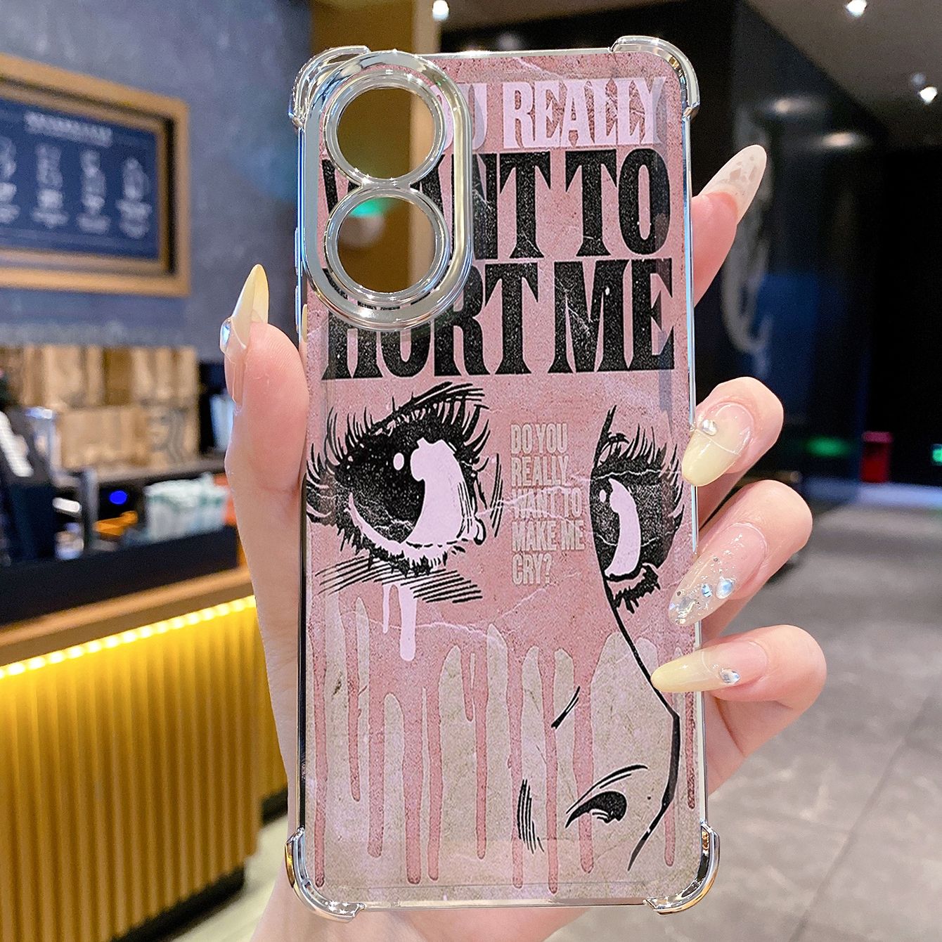 for OPPO A38 A5 Pro Realme C63 C51 C75 VIVO Plating Phone Case Shockproof Cover Animed Girl