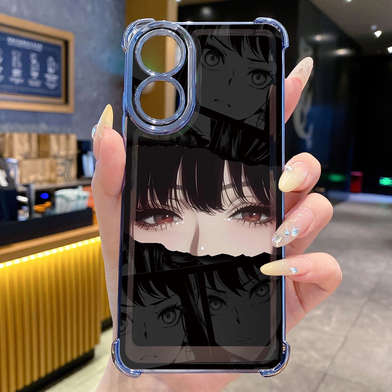 for OPPO A38 A5 Pro Realme C63 C51 C75 VIVO Plating Phone Case Shockproof Cover Animed Girl