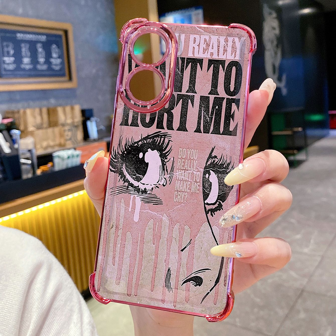 for OPPO A38 A5 Pro Realme C63 C51 C75 VIVO Plating Phone Case Shockproof Cover Animed Girl
