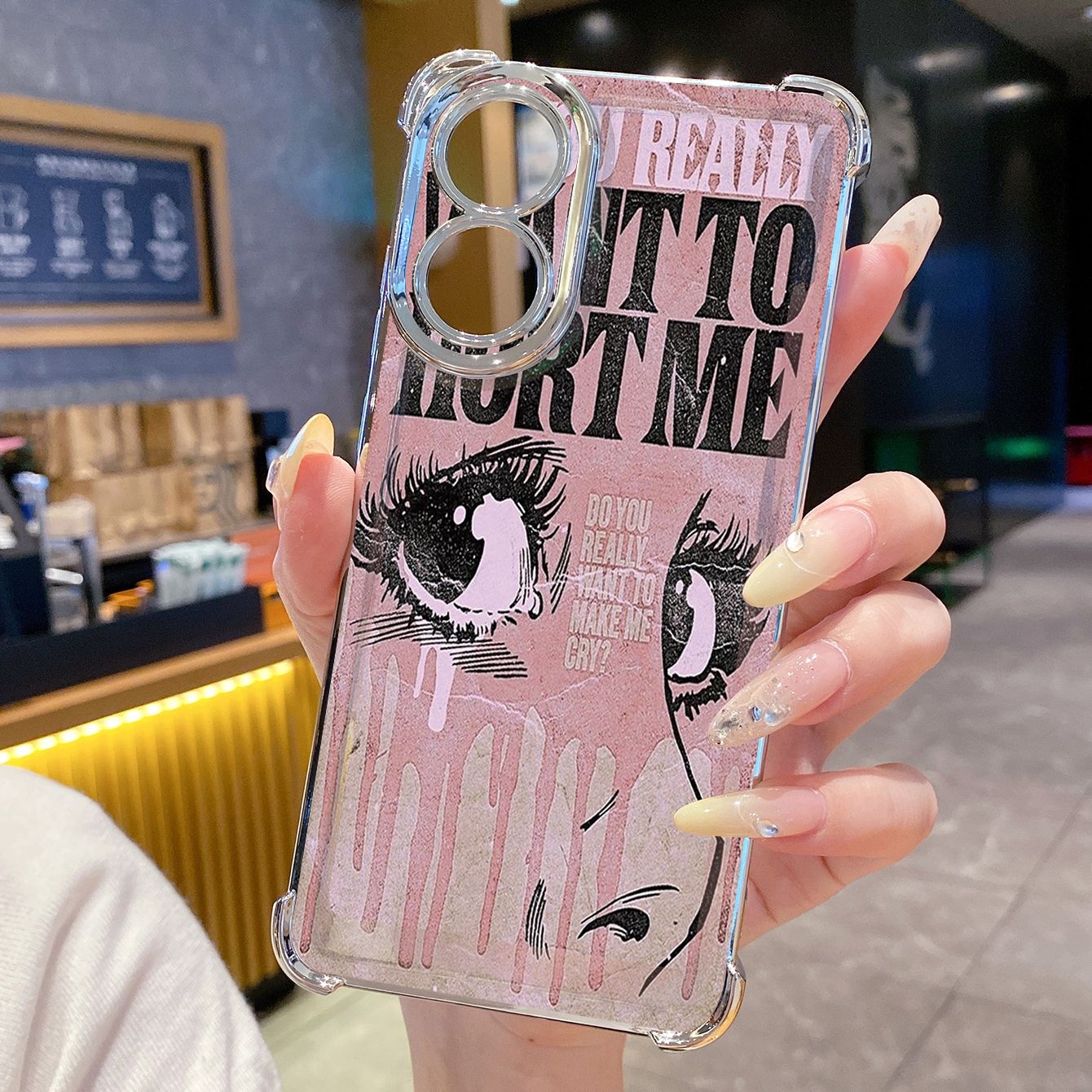 for OPPO A38 A5 Pro Realme C63 C51 C75 VIVO Plating Phone Case Shockproof Cover Animed Girl