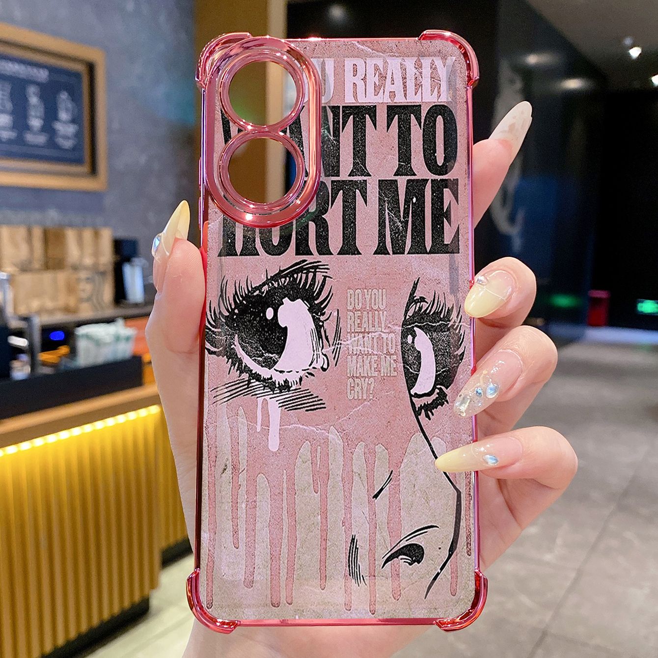 for OPPO A38 A5 Pro Realme C63 C51 C75 VIVO Plating Phone Case Shockproof Cover Animed Girl