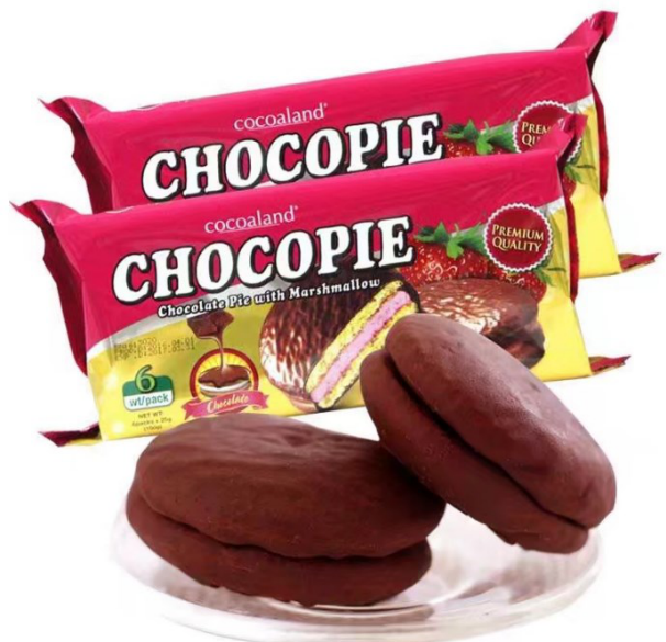 Bread, pastry，Chocolate pie 150g（6 pieces per pack）， Delicious and filling，Substitute meal to fill the stomach，Cocoaland Chocolate pie，Office snacks，Afternoon tea，Snack food，
