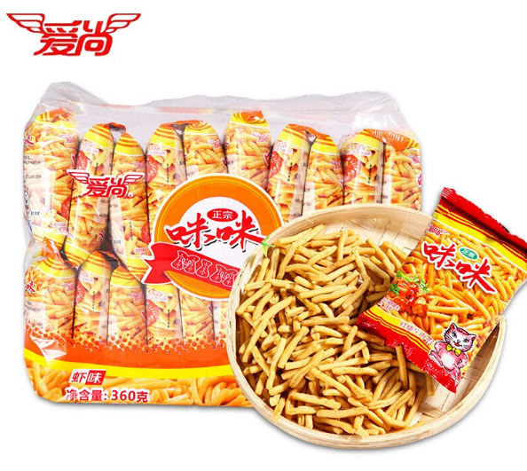 AIShang Mimi biscuit 360g（Shrimp-flavored biscuit strip 360g、Crab-flavored biscuit  360g）