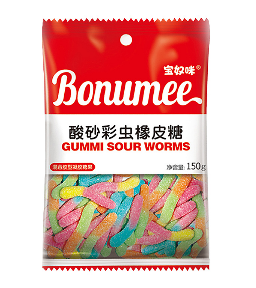 Bonumii Gummy candy 150g，acid sandworm Gummy 150g，Gummy Bear 150g  Snack food、Afternoon tea、 Office snacks、Children's snacks