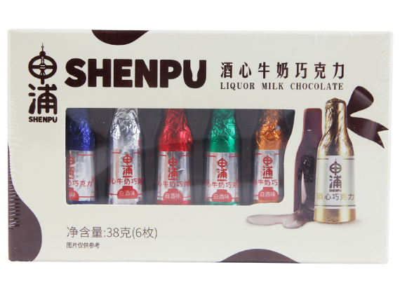 ShenPu Liqueur-filled milk chocolate 38g
