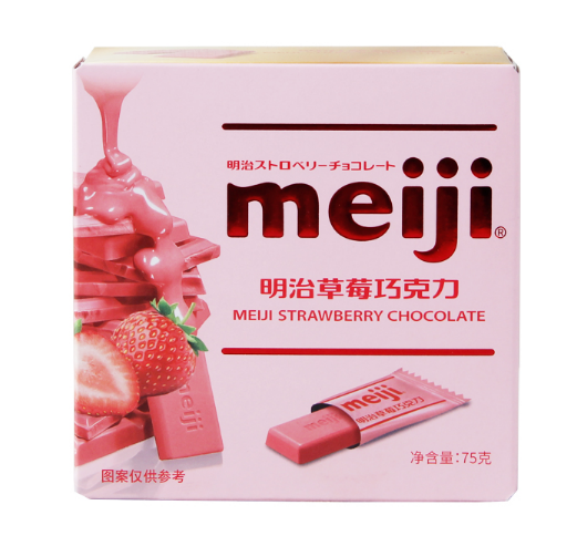 Meiji milk chocolate 75g（milk chocolate；strawberry flavor ；Dark Chocolate；special strong milk chocolate）Snack food、Afternoon tea、 Office snacks、Children's snack