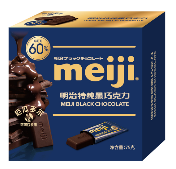 Meiji milk chocolate 75g（milk chocolate；strawberry flavor ；Dark Chocolate；special strong milk chocolate）Snack food、Afternoon tea、 Office snacks、Children's snack