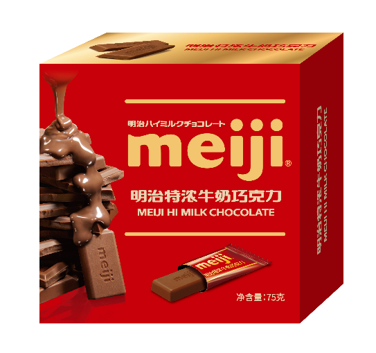Meiji milk chocolate 75g（milk chocolate；strawberry flavor ；Dark Chocolate；special strong milk chocolate）Snack food、Afternoon tea、 Office snacks、Children's snack