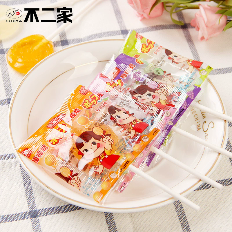 Fujiya Milk Loliipop（Mango & Strawberry）116g，20 per pack，Snack food、Afternoon tea、 Office snacks、Children's snacks