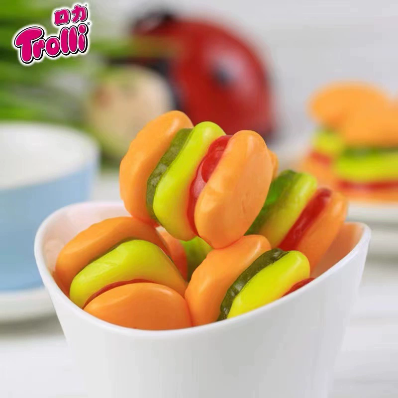 Trolli Power Gummy candys （Burger）108g  Snack food、Afternoon tea、 Office snacks、Children's snacks