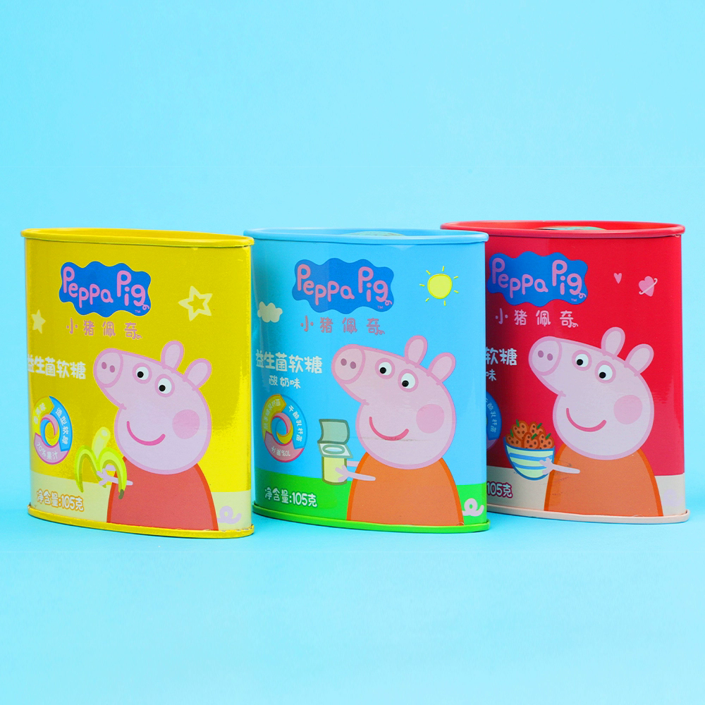 Peppa Pig Probiotic Gummy (Strawberry flavor、Yogurt flavor ) 105g Snack food、Afternoon tea、 Office snacks、Children's snacks