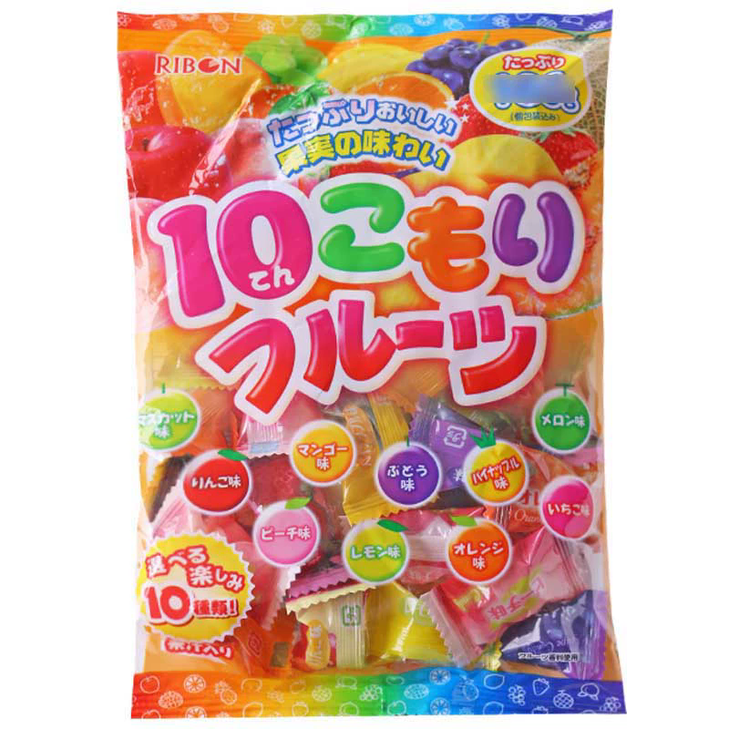 Ribon Fruit candys（soda flavore 152g、grape flavor 81.2g）Sweet fruit candy Snack food、Afternoon tea、 Office snacks、Children's snacks