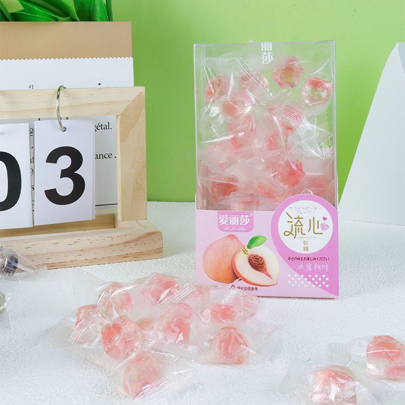 Ailisha Fruit gummy candys；Grape flavor 110g，Peach flavored 110g