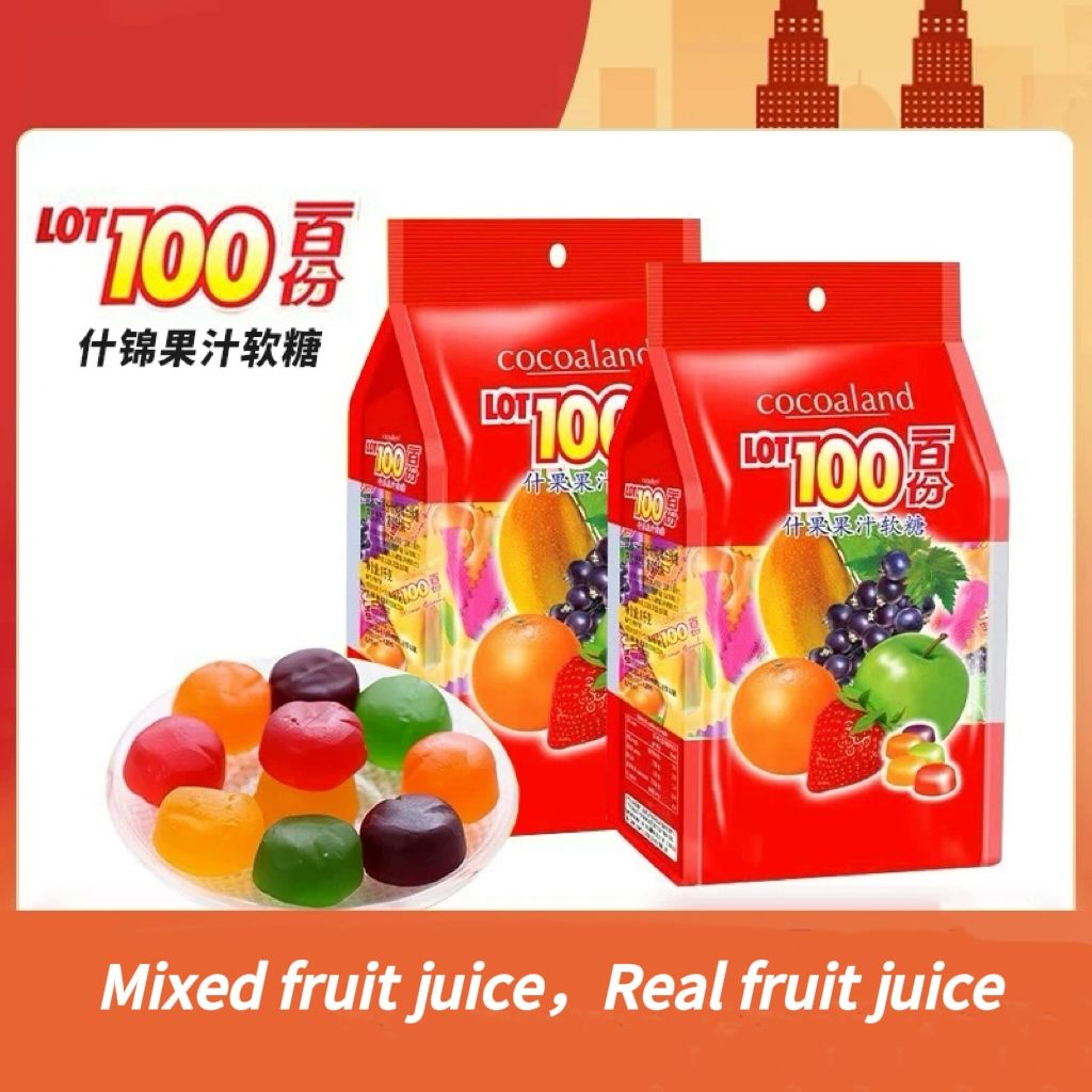 Cocoaland LOT100 Juice gummy candys 150g（Mixed fruit flavor）  Snack food、Afternoon tea、 Office snacks、Children's snacks