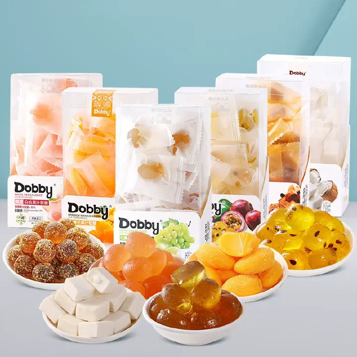 Gummy，Fruit juice gummy candy 110g，Mango and orange flavor，Dobby Fruit juice gummy candy Sour and sweet; delicious，Snack food，Children's snack，Afternoon tea and office snacks