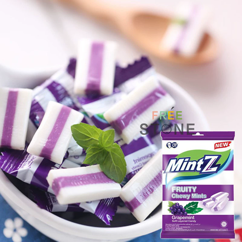 MintZ Mint soft candy 115g（Grape mint flavor 115g、double mint flavor 115g)