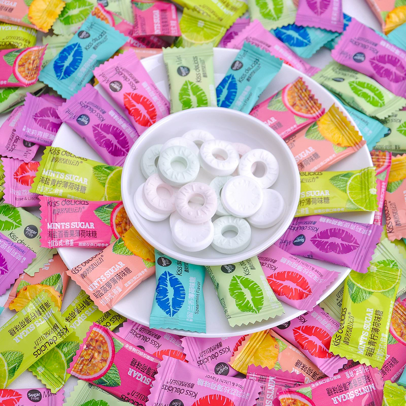 HaiYi Mint candy 50g (sea salt and watermelon flavor 50g、Rose lychee flavor 50g）Snack food、Afternoon tea、 Office snacks、Children's snacks