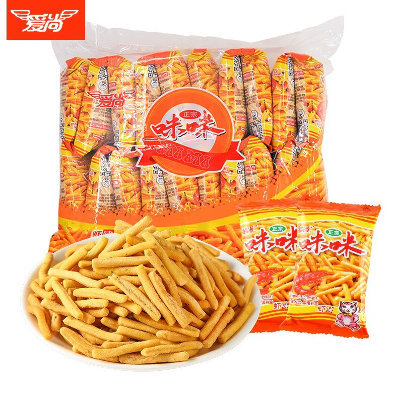 AIShang Mimi biscuit 360g（Shrimp-flavored biscuit strip 360g、Crab-flavored biscuit  360g）