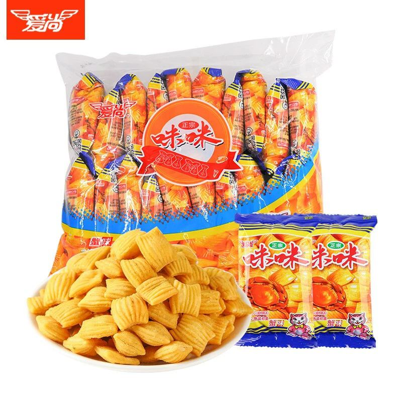 AIShang Mimi biscuit 360g（Shrimp-flavored biscuit strip 360g、Crab-flavored biscuit  360g）