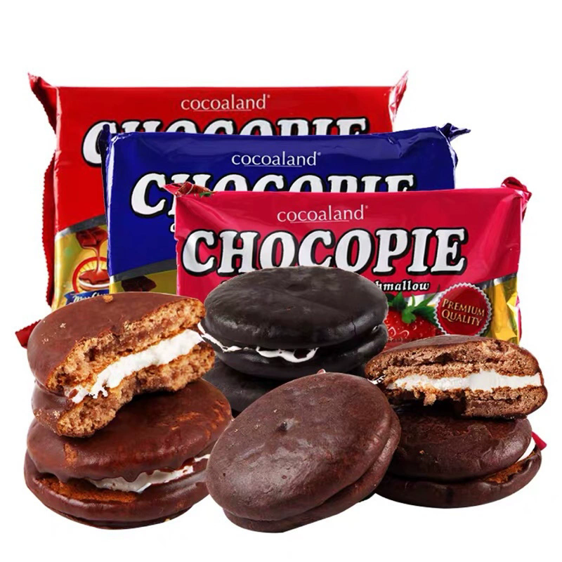 Bread, pastry，Chocolate pie 150g（6 pieces per pack）， Delicious and filling，Substitute meal to fill the stomach，Cocoaland Chocolate pie，Office snacks，Afternoon tea，Snack food，