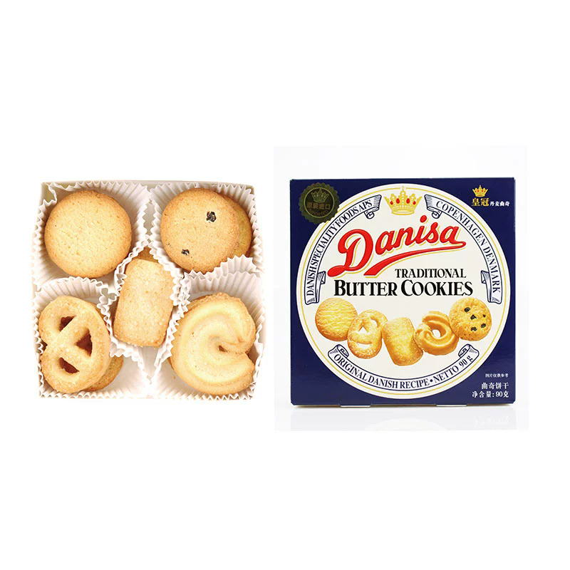 Crown Danish Cookie (Original)90g，Snack food、Afternoon tea、 Office snacks、Children's snacks