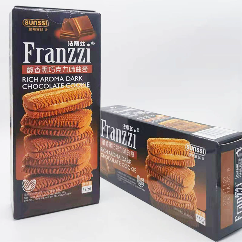 Franzzi Dark chocolate cookies 115g，Snack food、Afternoon tea、 Office snacks、Children's snacks