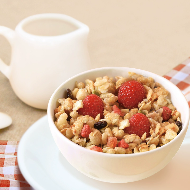 Cereal，Bagged Cereals 500g，Fruit Cereals and Mix Cereals，Can be breakfast Instant oatmeal make oatmeal by adding boiling water ，Fruit, nuts, mixed grains，Fruit、 nuts、 mixed grains，Nutritional health，