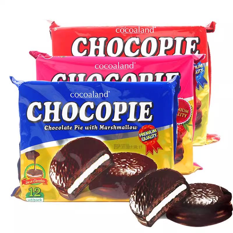 Bread, pastry，Chocolate pie 150g（6 pieces per pack）， Delicious and filling，Substitute meal to fill the stomach，Cocoaland Chocolate pie，Office snacks，Afternoon tea，Snack food，