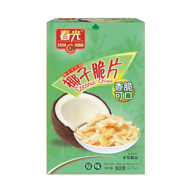 ChunGuang Coconut chips(Original) 60g  Snack food、Afternoon tea、 Office snacks、Children's snacks