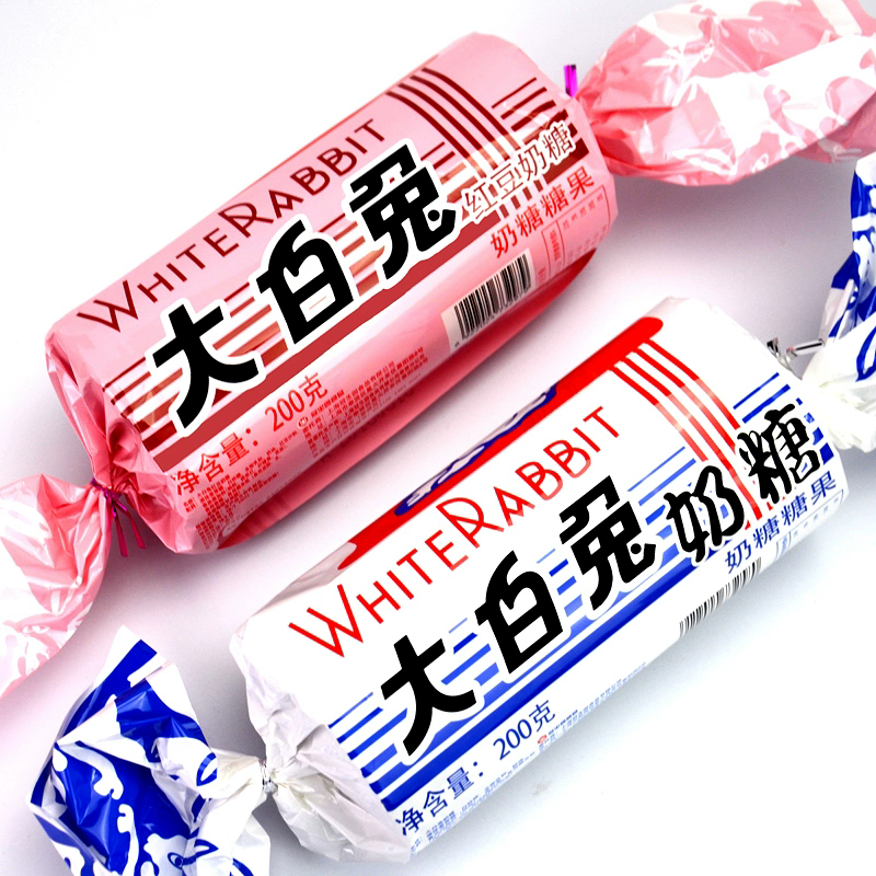 White Rabbit milk candy 200g（(Red Bean flavor 200g、Original 200g）Snack food、Afternoon tea、 Office snacks、Children's snacks，
