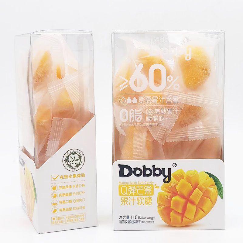 Gummy，Fruit juice gummy candy 110g，Mango and orange flavor，Dobby Fruit juice gummy candy Sour and sweet; delicious，Snack food，Children's snack，Afternoon tea and office snacks