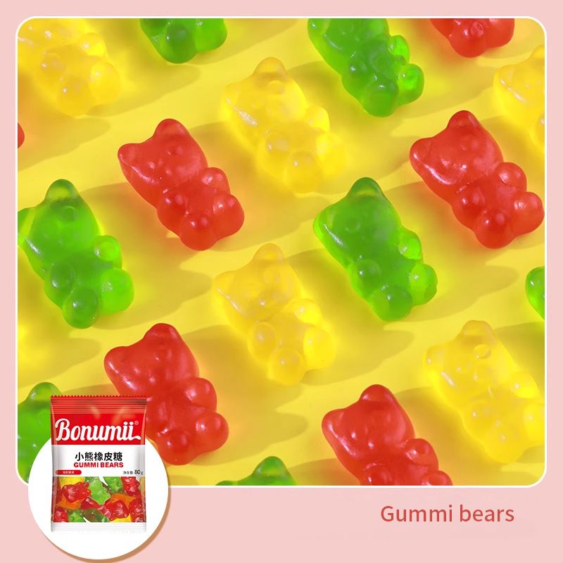 Bonumii Gummy candy 150g，acid sandworm Gummy 150g，Gummy Bear 150g  Snack food、Afternoon tea、 Office snacks、Children's snacks
