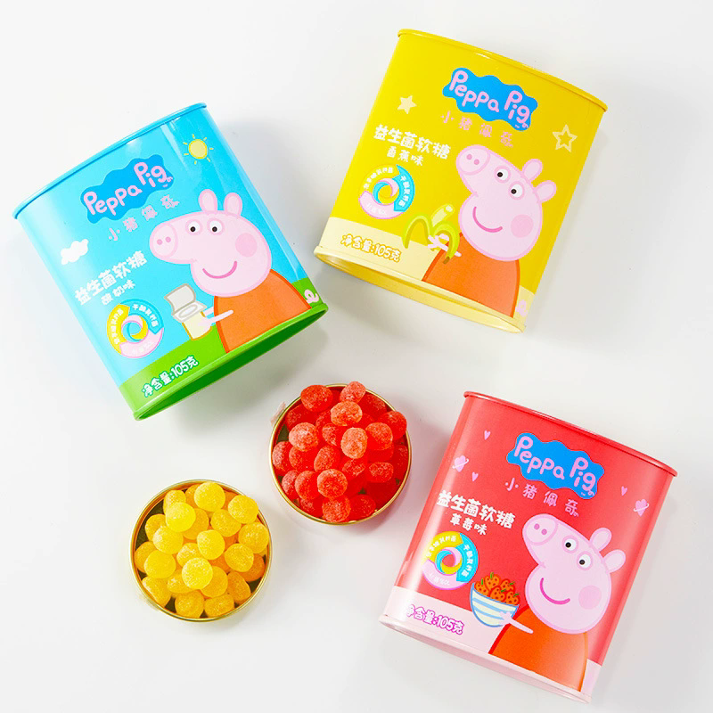 Peppa Pig Probiotic Gummy (Strawberry flavor、Yogurt flavor ) 105g Snack food、Afternoon tea、 Office snacks、Children's snacks