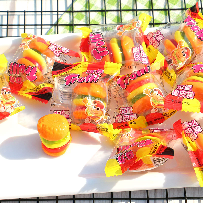 Trolli Power Gummy candys （Burger）108g  Snack food、Afternoon tea、 Office snacks、Children's snacks