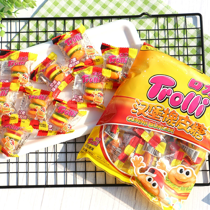 Trolli Power Gummy candys （Burger）108g  Snack food、Afternoon tea、 Office snacks、Children's snacks