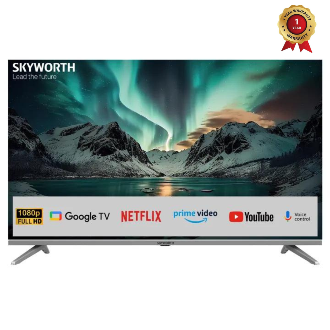 SKYWORTH 43 Inches  Google Smart Tv  43E5500G Frameless  Full HD 2024 Black (1YR WRTY)