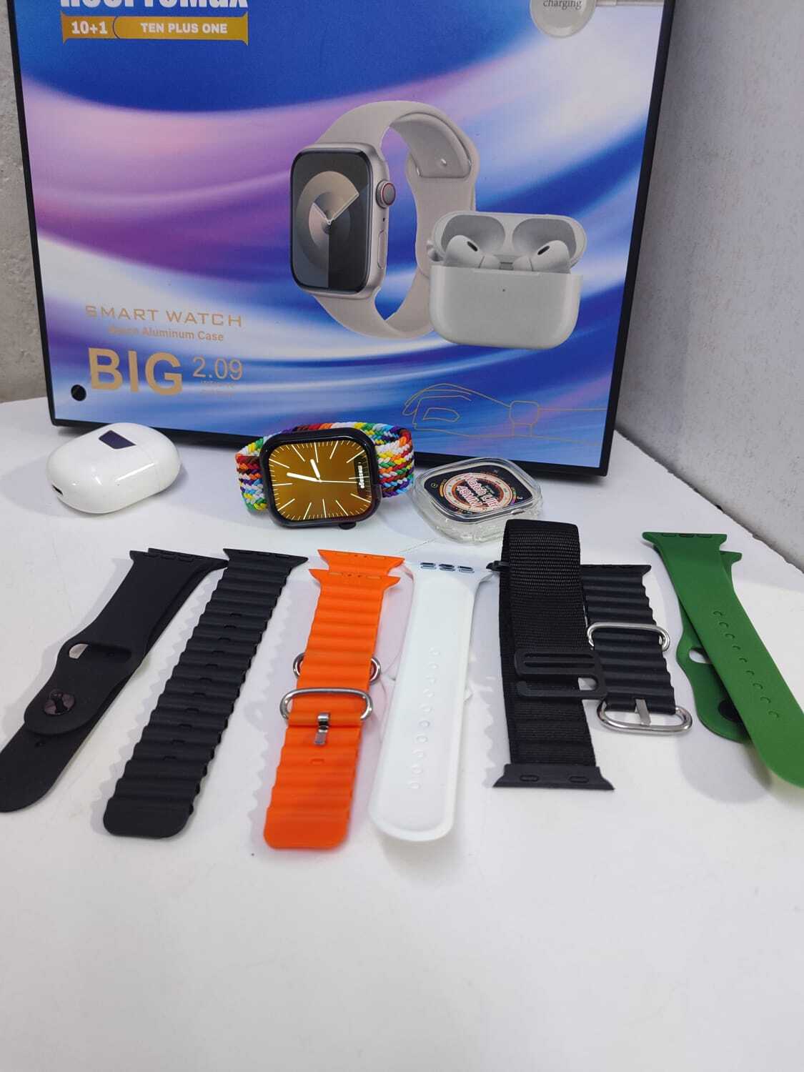 10+1 H55 ProMax smartwatch 2.09-inch with Airpods wireless earbuds