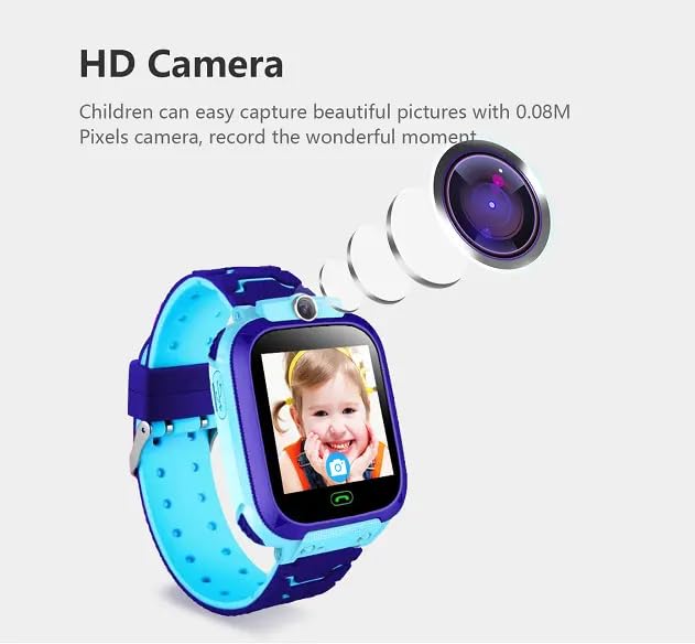 Kids Smart Watch with Phone Calling, Smart Watch for Kids with Camera, GPS Tracker Smartwatch with Real-time Locating, Magnetic Charge, App for Parents