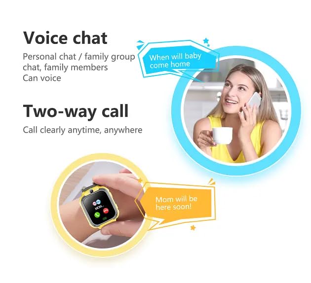Kids Smart Watch with Phone Calling, Smart Watch for Kids with Camera, GPS Tracker Smartwatch with Real-time Locating, Magnetic Charge, App for Parents