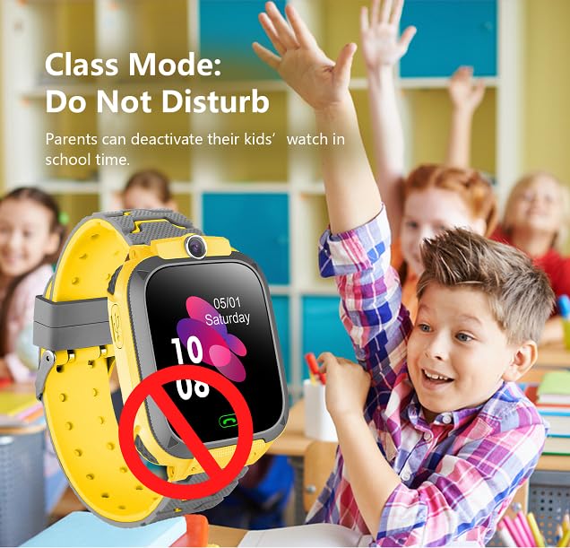 Kids Smart Watch with Phone Calling, Smart Watch for Kids with Camera, GPS Tracker Smartwatch with Real-time Locating, Magnetic Charge, App for Parents