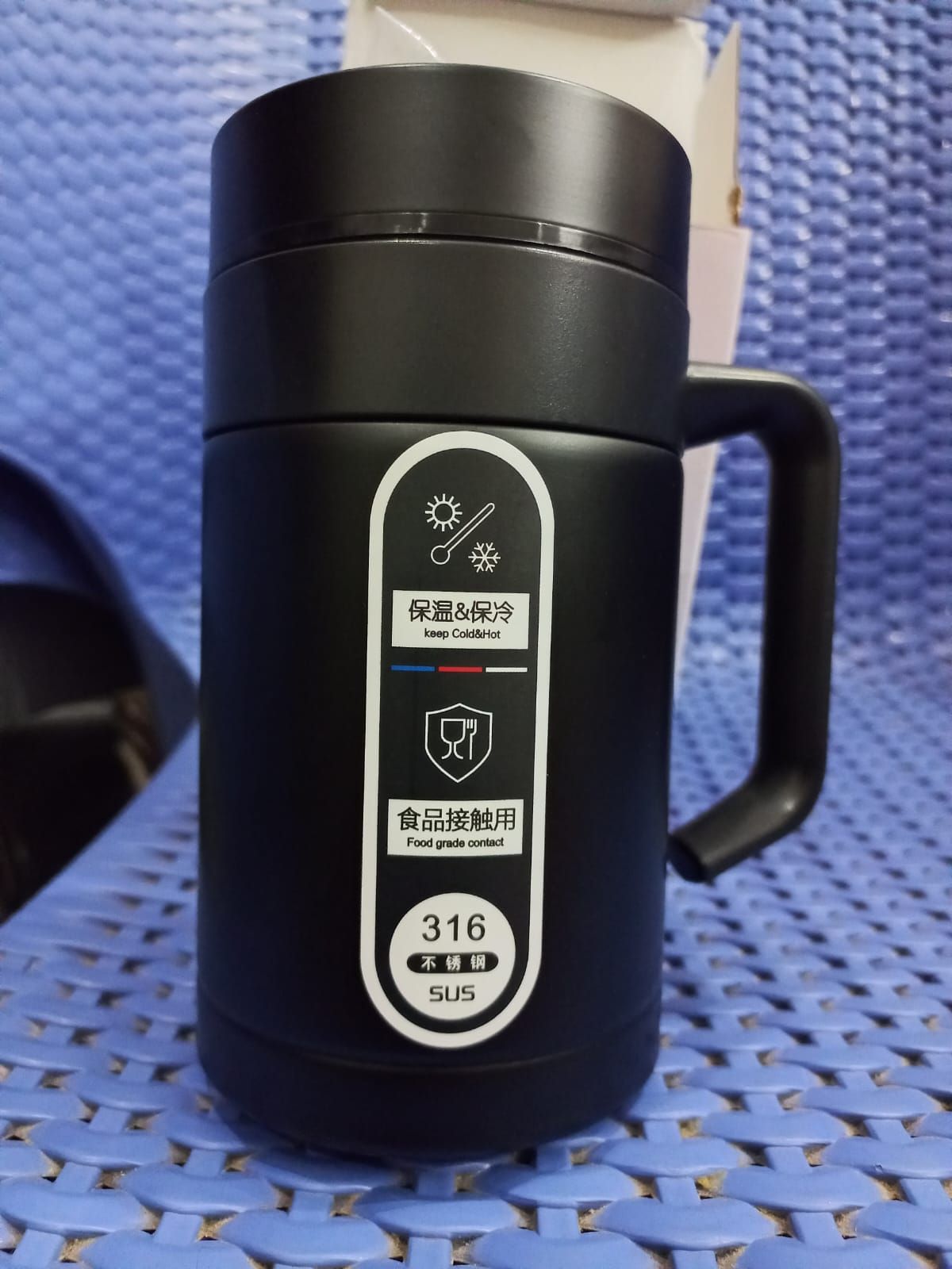 Stainless Steel Thermos Mugs Tea Cup With Handle Lid Tea Filter Insulated Tea Mug Thermos Cup Office Thermoses Hot and Cold Tea Coffee Cup